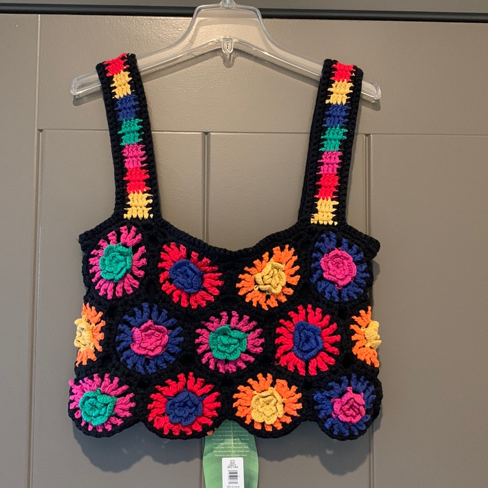 NWT Farm Rio Crochet top